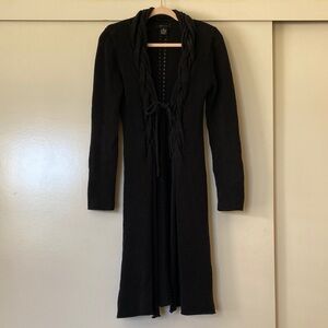 BCBGMaxAzria Black Long Sleeve Knit cardigan